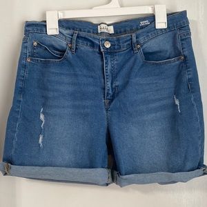 Nicole Miller high rise jean shorts